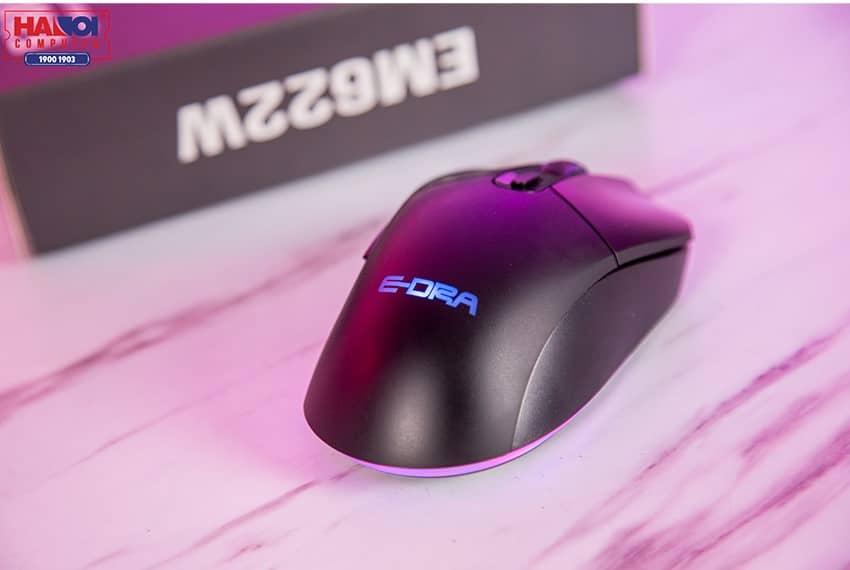 Chuột Không dây E-Dra EM622W Đen (USB/RGB/Huano20M/Avago3327/12400dpi)
