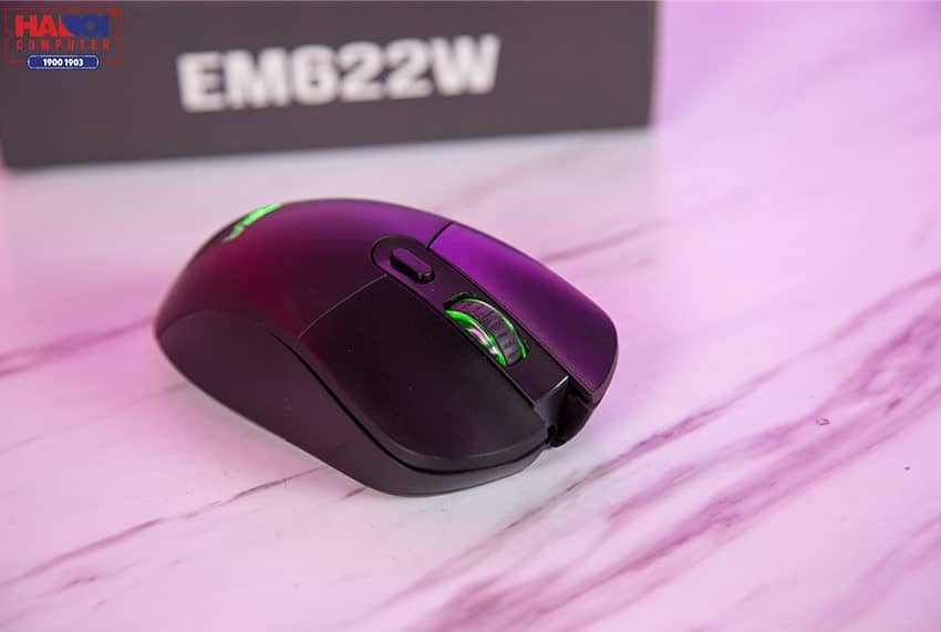 Chuột Không dây E-Dra EM622W Đen (USB/RGB/Huano20M/Avago3327/12400dpi)