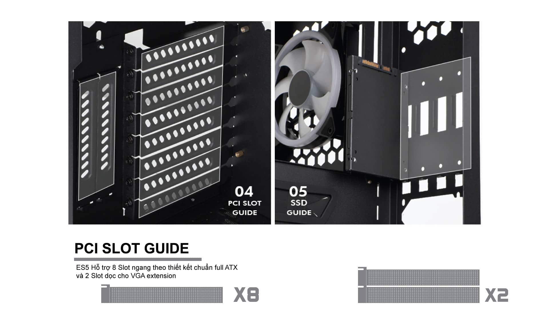 Vỏ Case VSP X1 EXTREME GAMING (Mid Tower/Màu Đen)