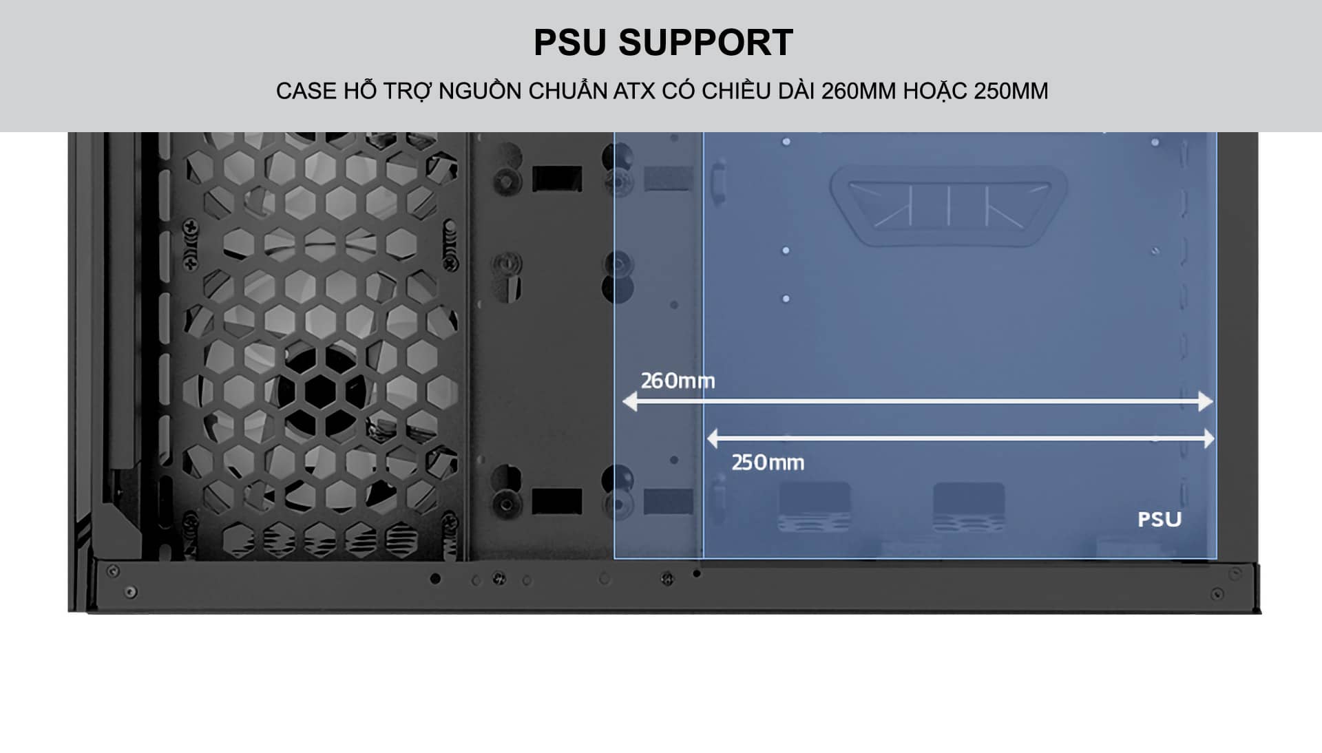 Vỏ Case VSP X1 EXTREME GAMING (Mid Tower/Màu Đen)