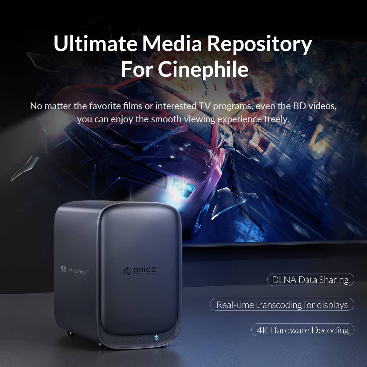Thiết bị lưu trữ mạng Orico 2 bay - MetaBox - HS200-EU-GY-BP ảnh 5