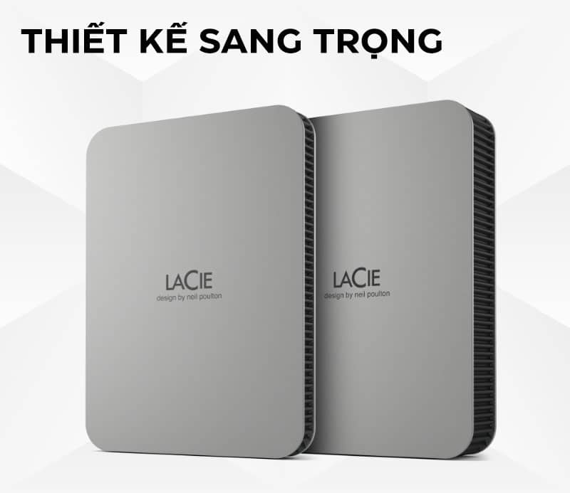 Ổ cứng di động USB-C USB 3.2 Gen1 LaCie Munich Mobile Drive Màu Bạc