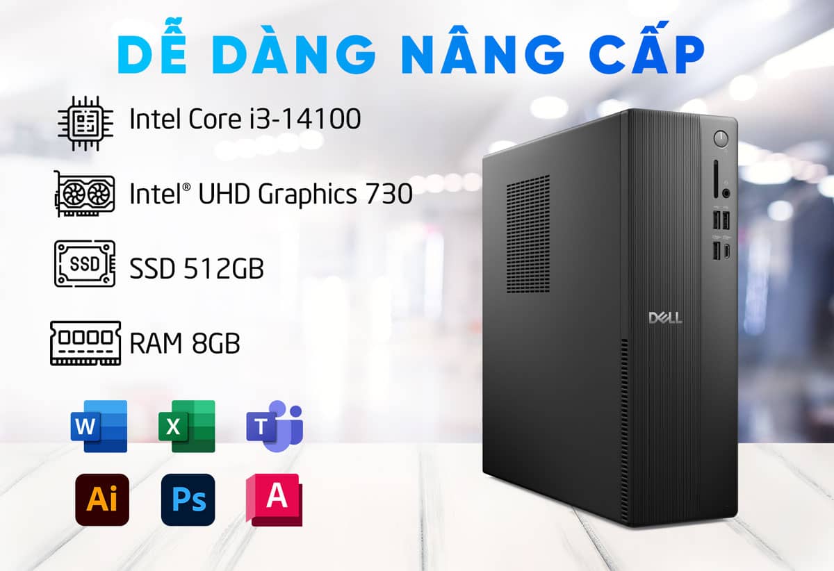 Máy tính để bàn Dell Slim ECS1250 (DS-14100-8-512G)