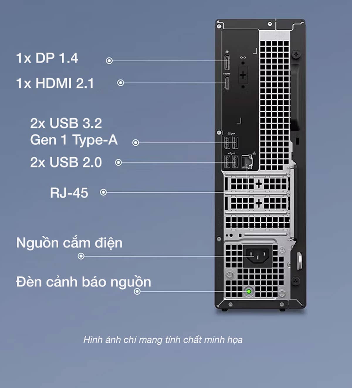Máy tính để bàn Dell Slim ECS1250 (DS-14100-8-512G)