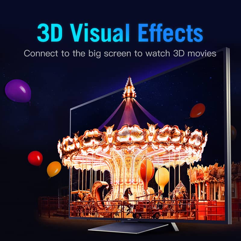 Cáp HDMI 2m Vention VAA-M02-B200 chuẩn 2.0 hỗ trợ 4K 60Mhz 2