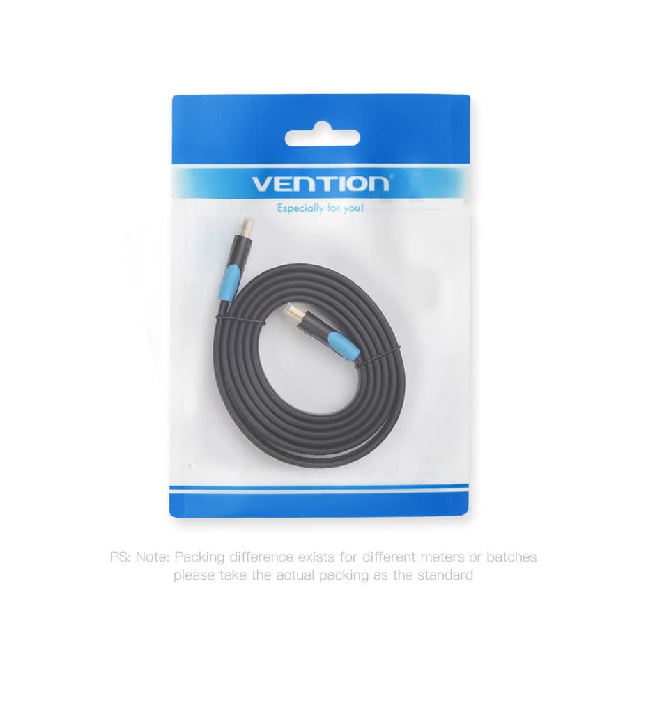 Cáp HDMI 3m Vention VAA-B02-L300, dẹt, chuẩn 1.4 5 