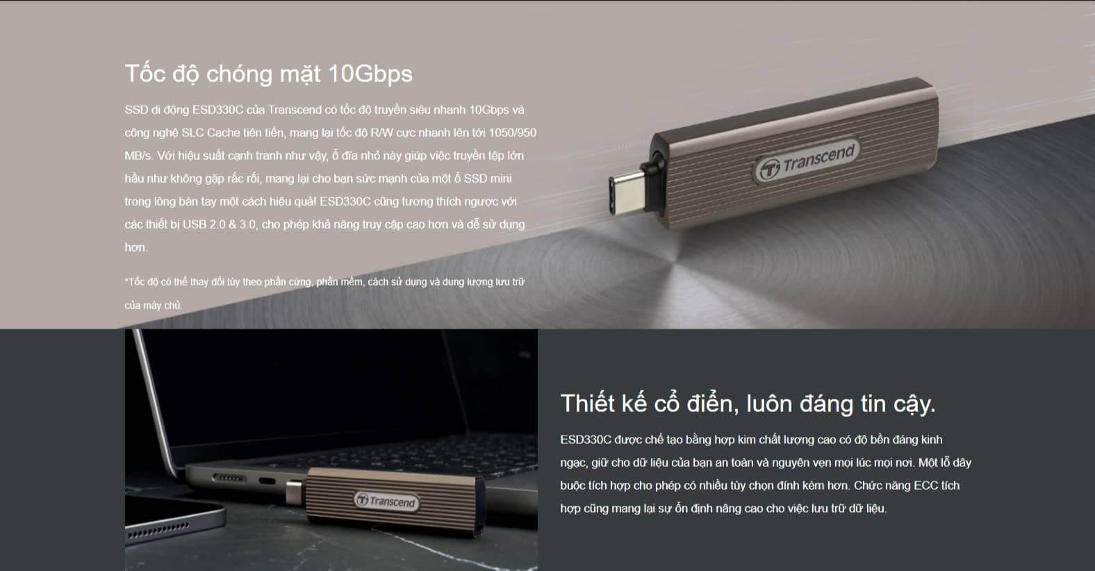 Ổ cứng di động Transcend ESD330C Portable SSD 