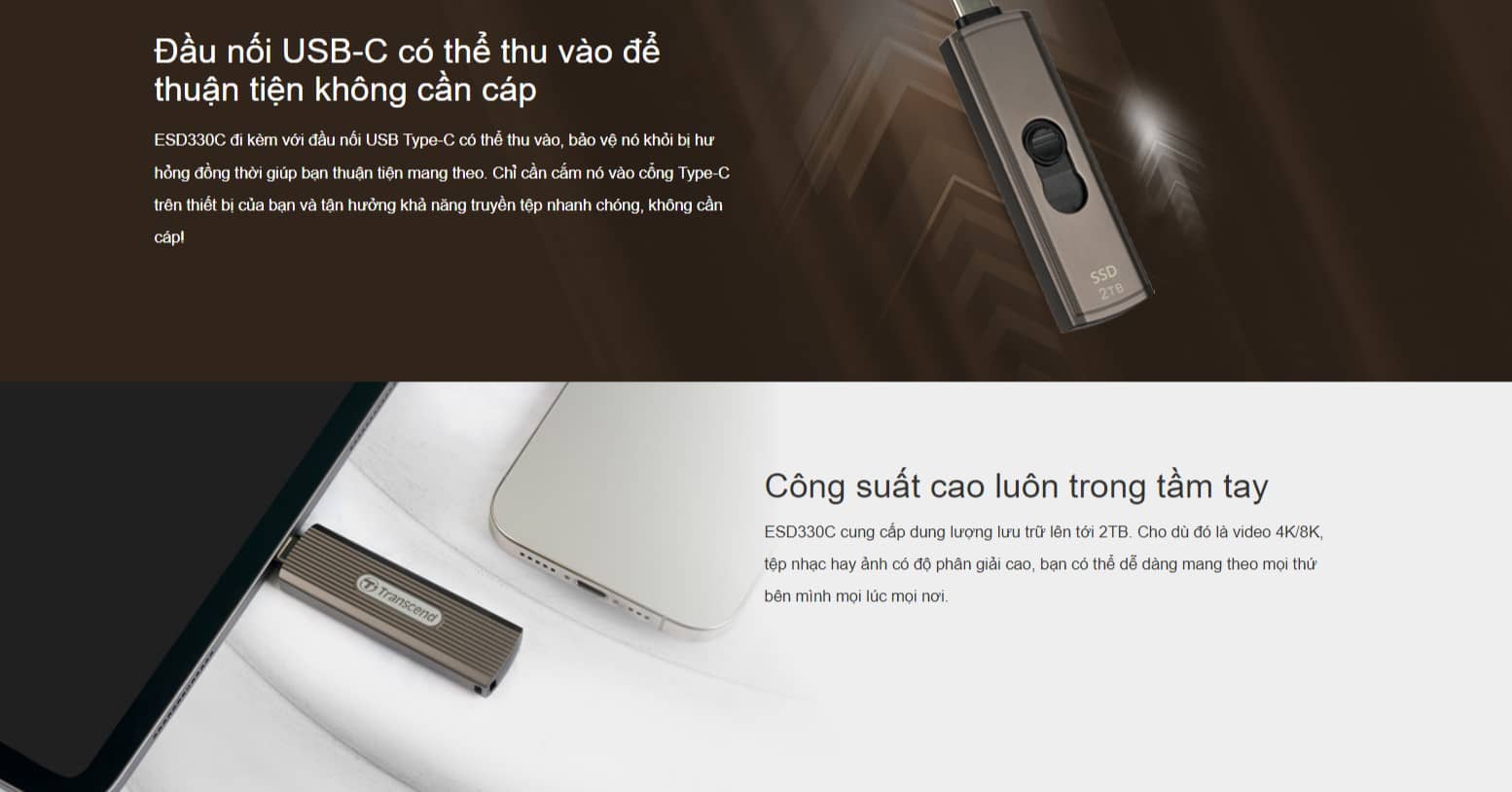 Ổ cứng di động Transcend ESD330C Portable SSD 