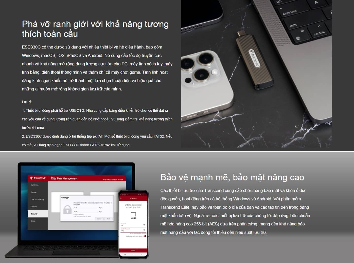 Ổ cứng di động Transcend ESD330C Portable SSD 