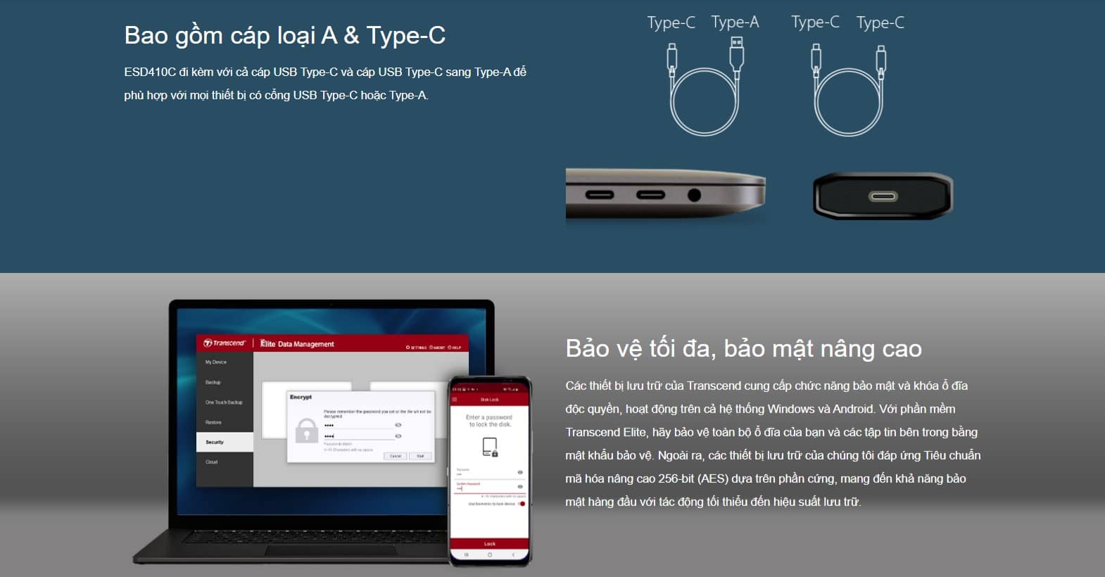Ổ cứng di động Transcend ESD410C Portable SSD