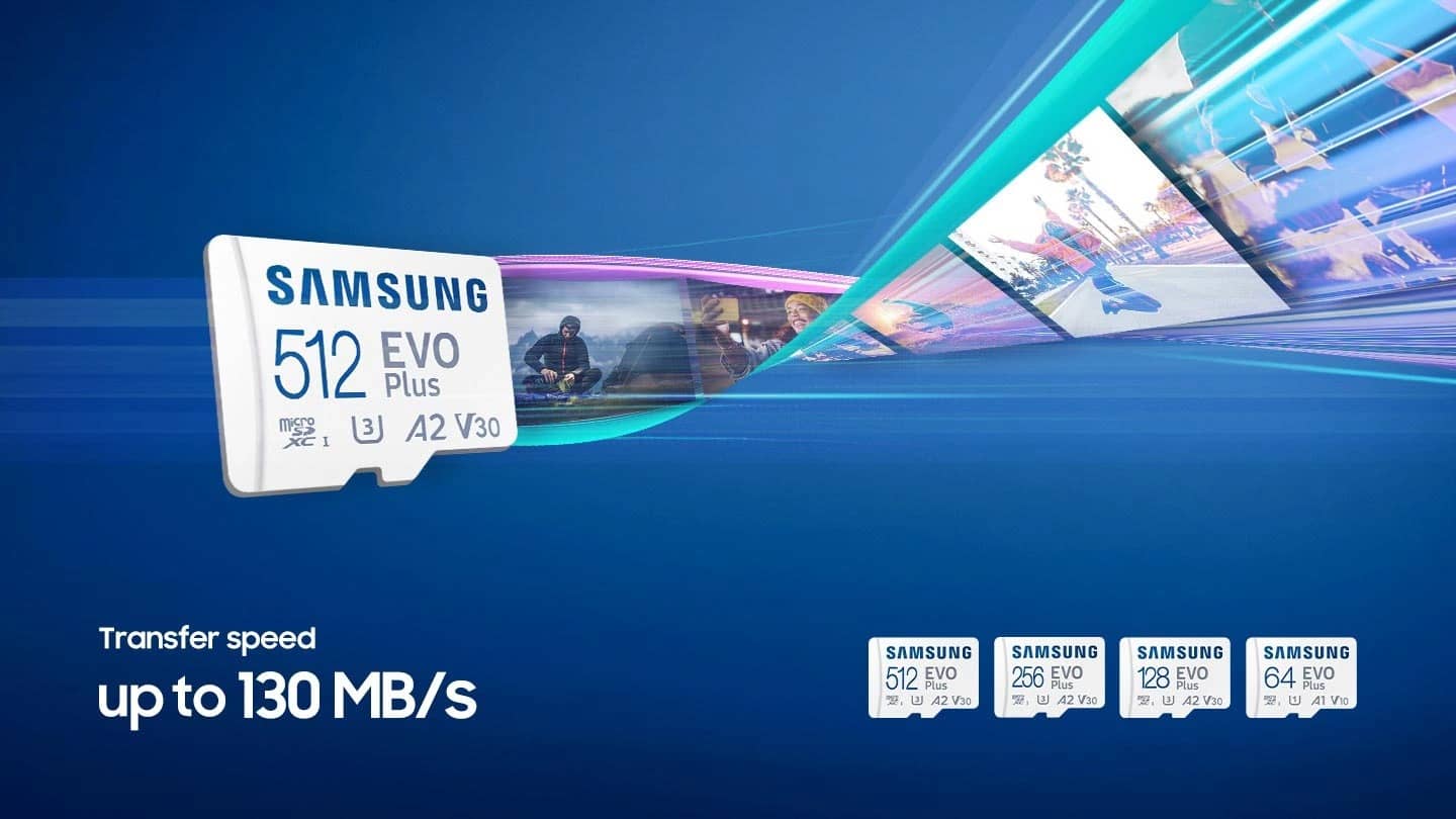 Thẻ nhớ MicroSD Samsung EVO PLUS - 64GB Class10, U1, V10, A1 - Kèm Adapter (130 MB/s) ảnh 2