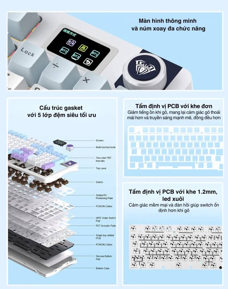 Bàn phím cơ gaming AULA S98 Pro 2