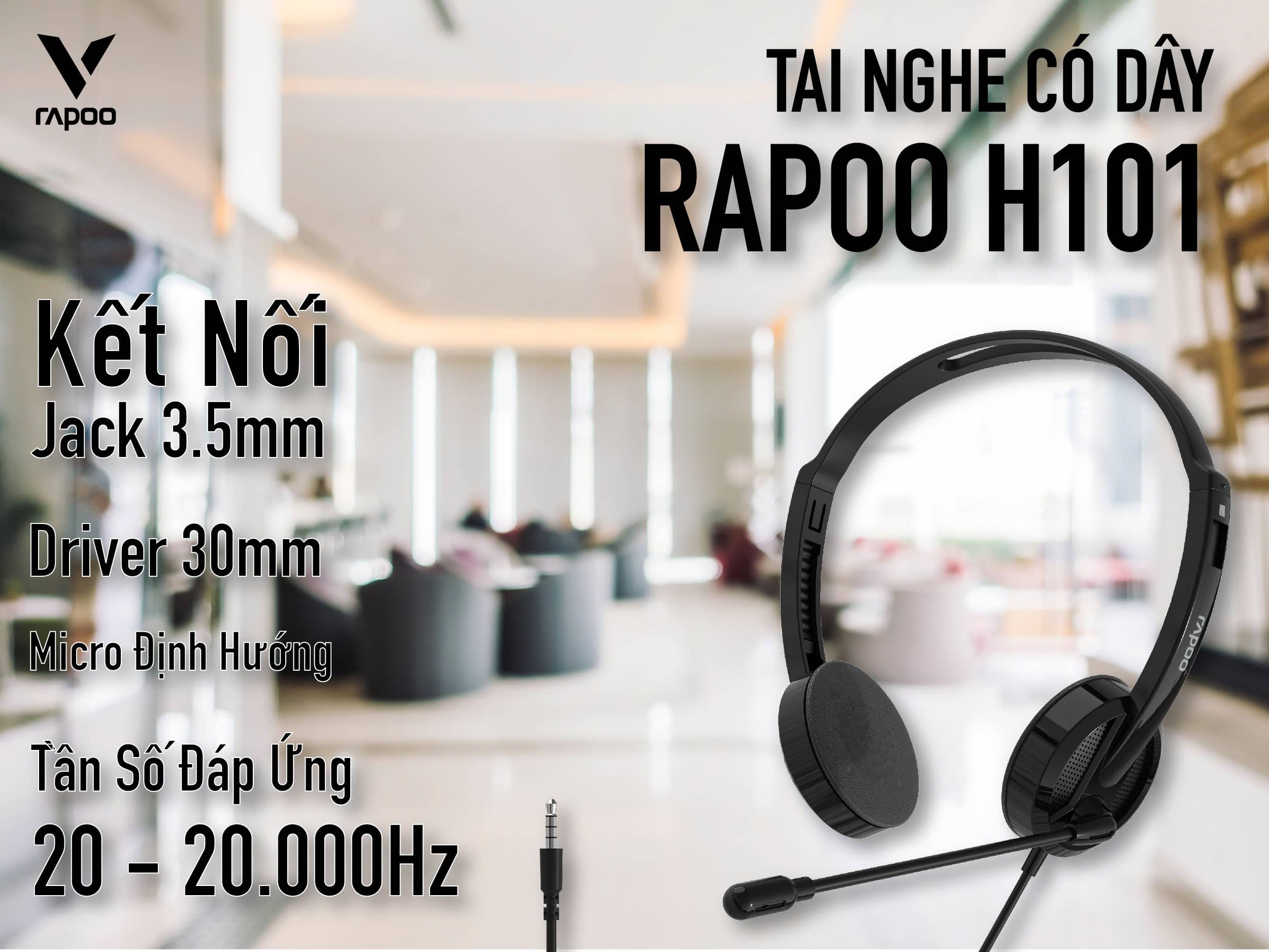 Tai nghe có dây Rapoo H10 1