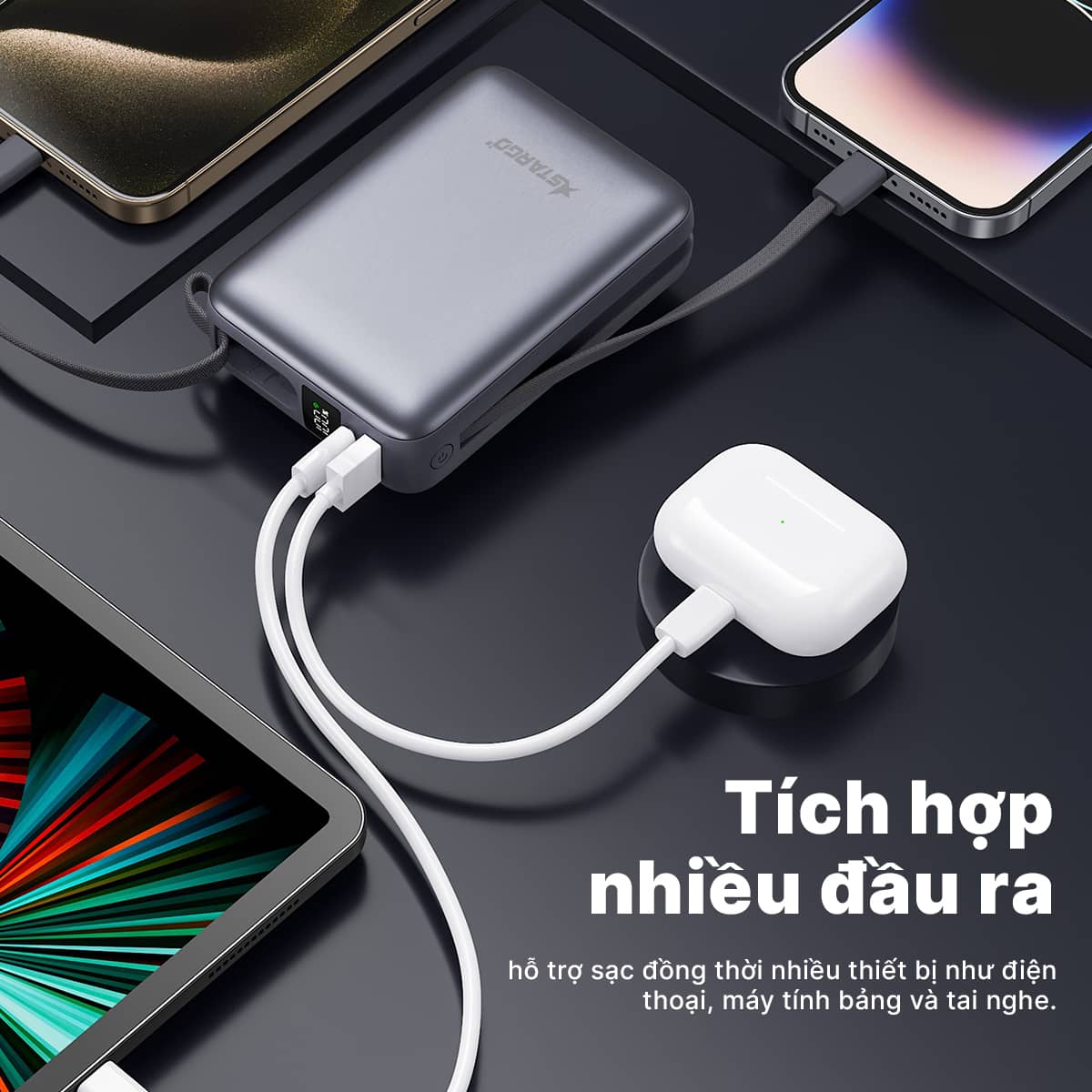 Pin sạc dự phòng Stargo Star X2 20000mAh 22.5W Màu Xám 4