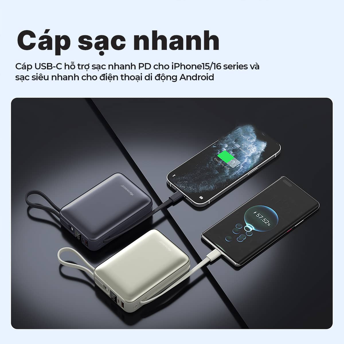 Pin sạc dự phòng Stargo Star X2 20000mAh 22.5W Màu Xám 5