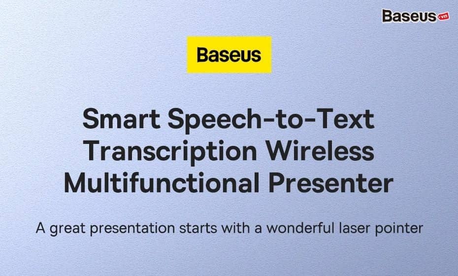 Bút trình chiếu Baseus Orange Dot AI Wireless Presenter (Red Laser)(Charging) Grey 1