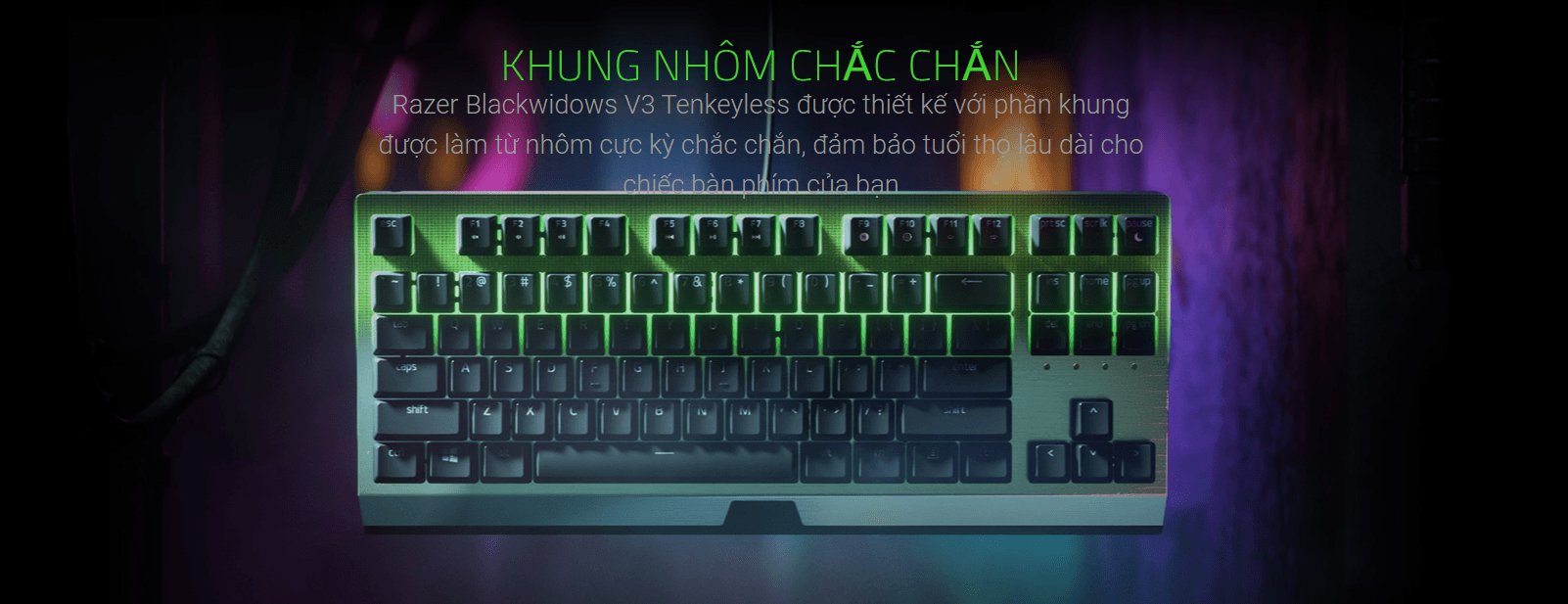 Bàn phím cơ Razer Blackwidows V3 Tenkeyless (USB/RGB/Green switch/Đen) (RZ03-03490100-R3M1) 4