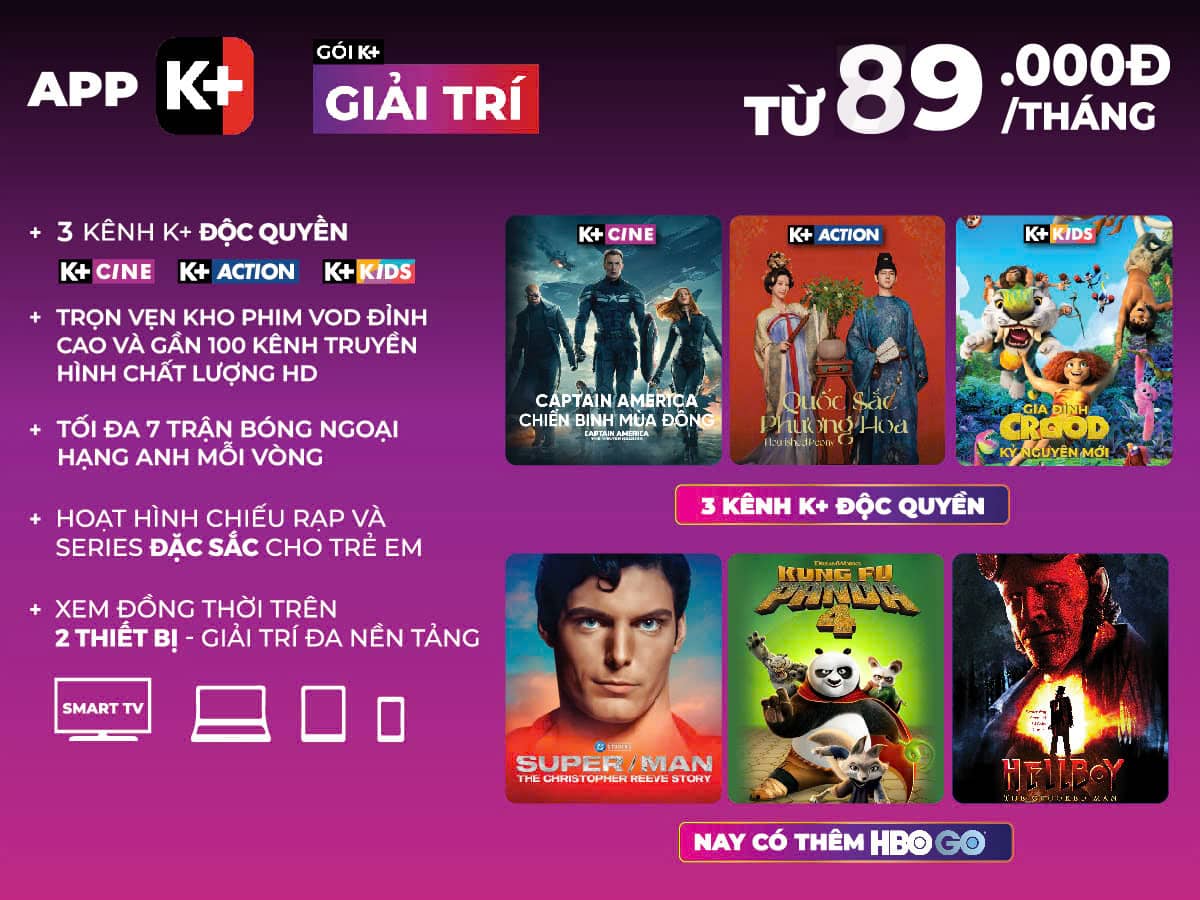 Gói App K+ Giải Trí 1 Tháng