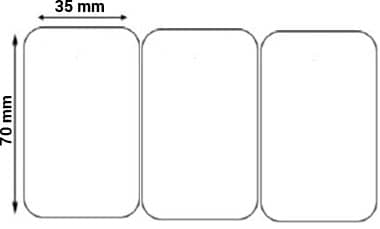 Giấy decal thường 35x70x50m ( 3 tem 1 hàng ) 