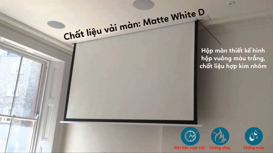 Màn chiếu điện âm trần Dalite CM