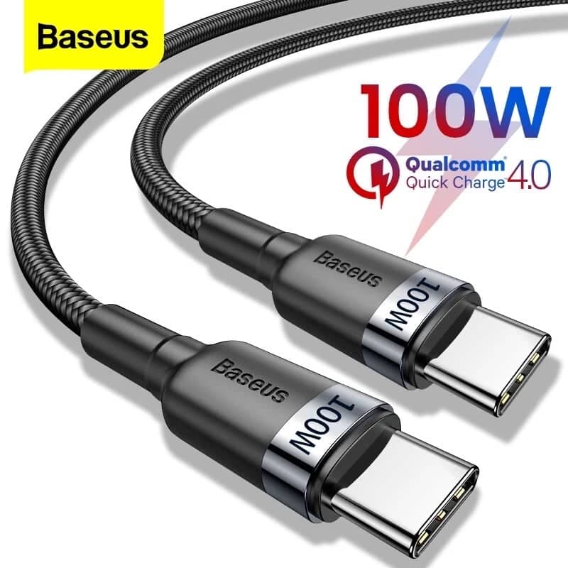 Cáp Baseus Cafule PD2.0 100W flash charging USB For Type-C cable (20V 5A)2m Gray+Black 2
