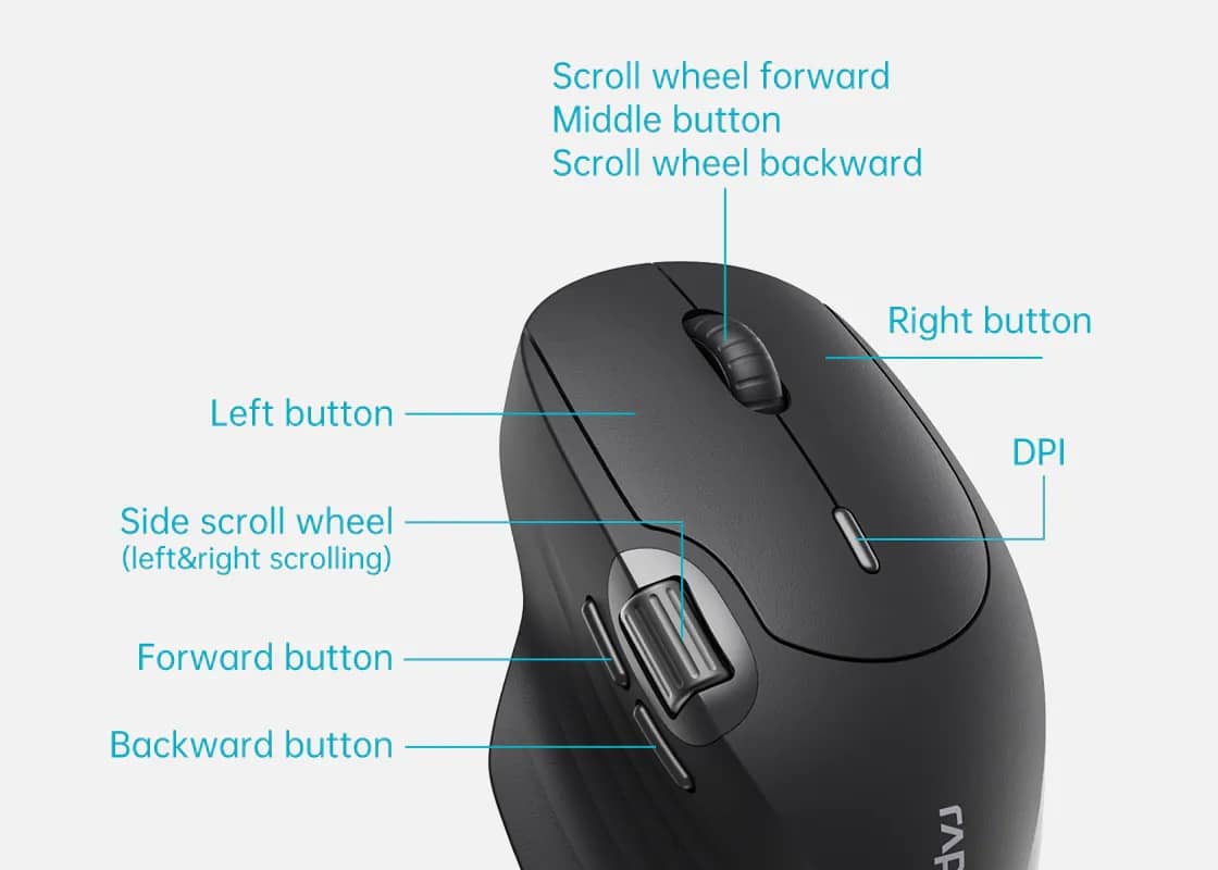 Chuột không dây Rapoo MT560 6