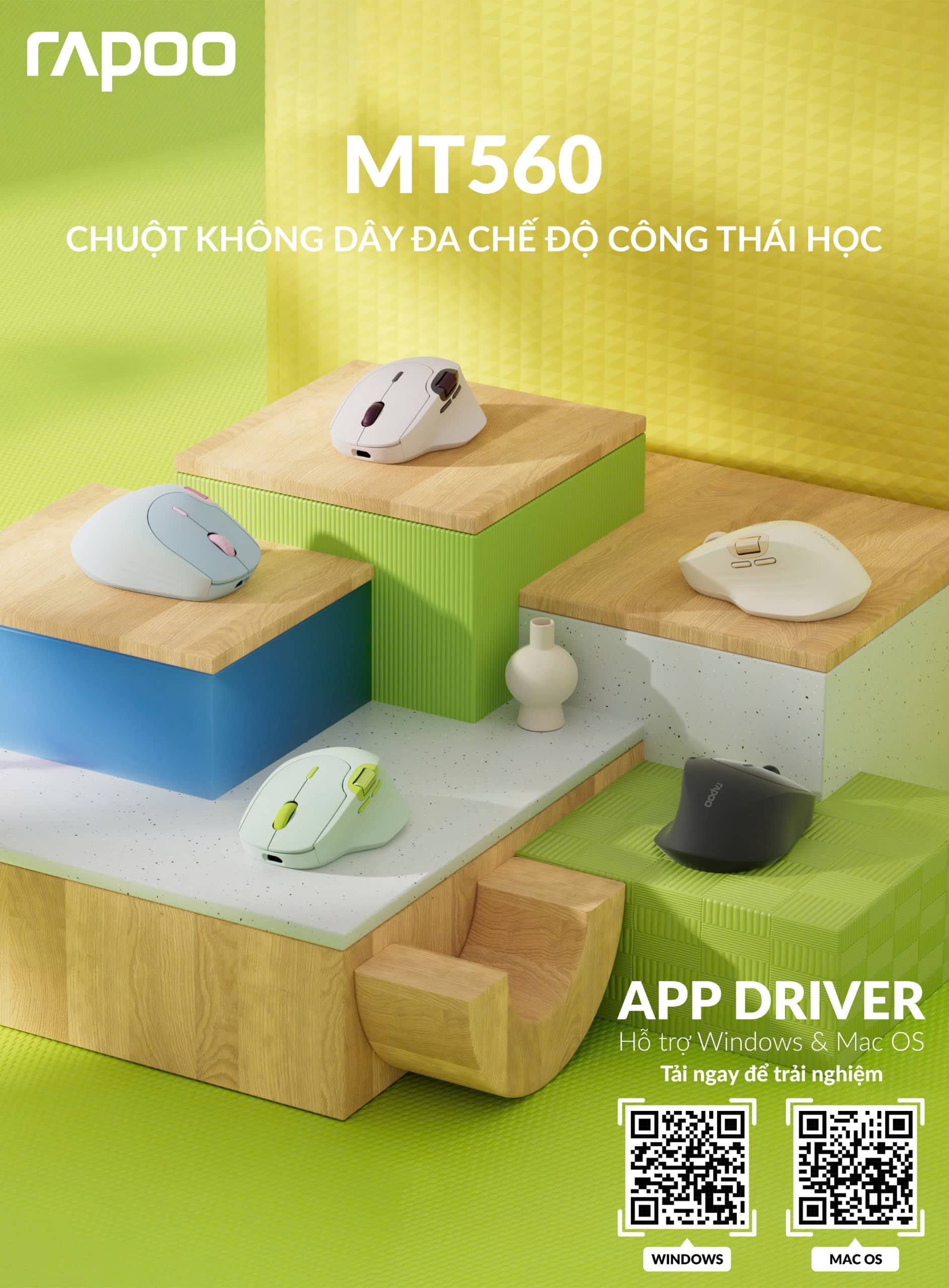 Chuột không dây Rapoo MT560 8