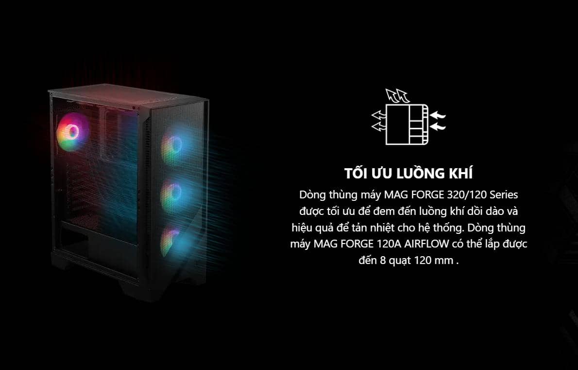 Vỏ case MSI MAG FORGE 120A AIRFLOW 