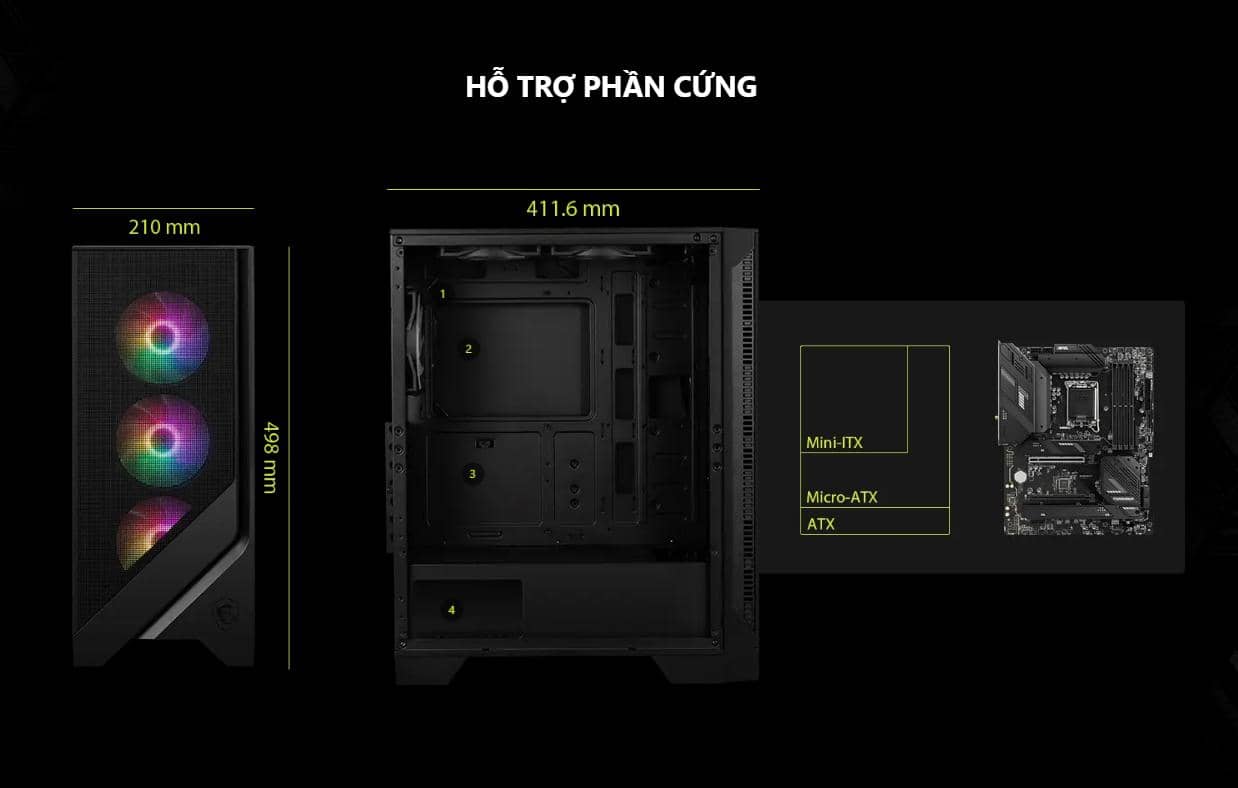 Vỏ case MSI MAG FORGE 120A AIRFLOW 
