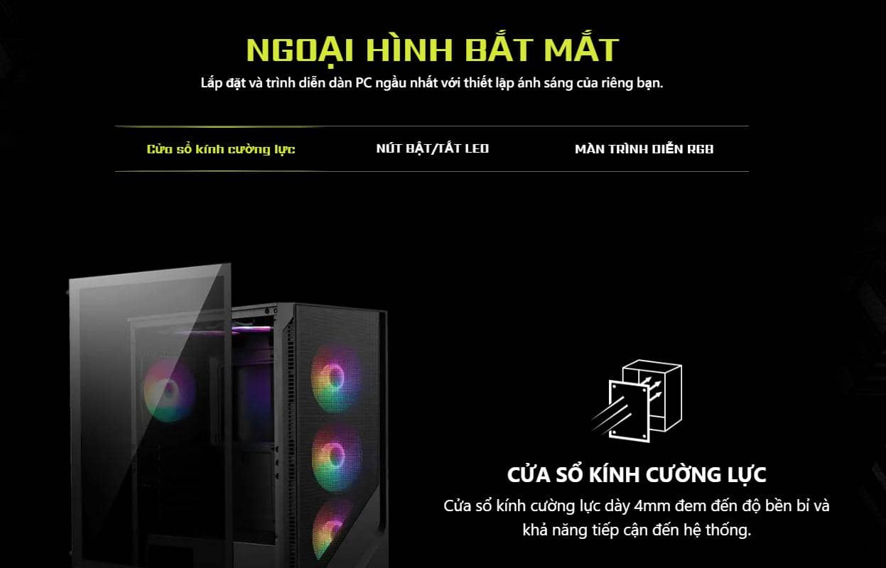 Vỏ case MSI MAG FORGE 120A AIRFLOW 