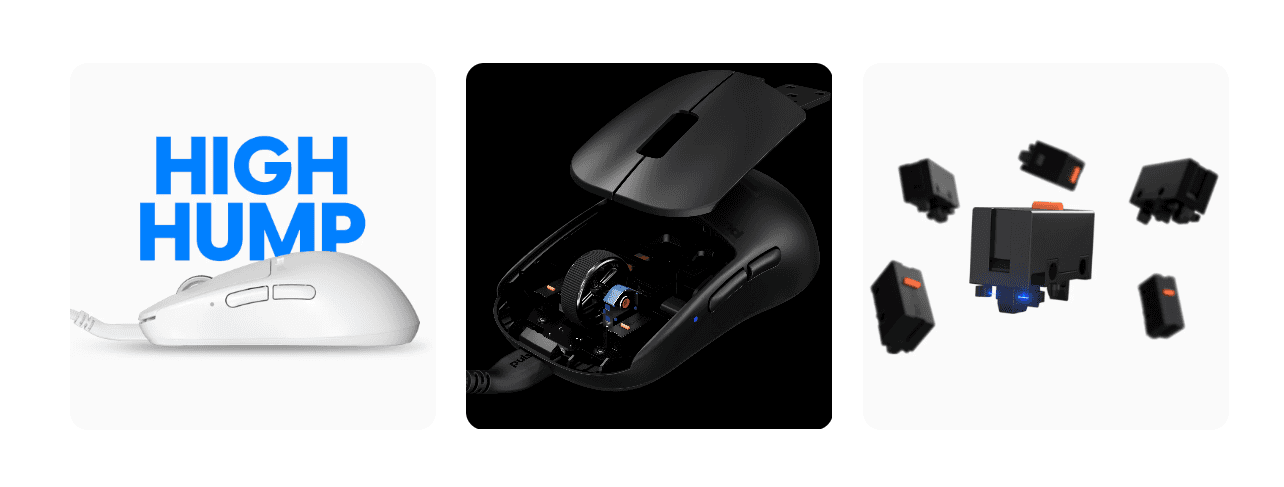 Chuột có dây Pulsar X2H Wired Medium White 4