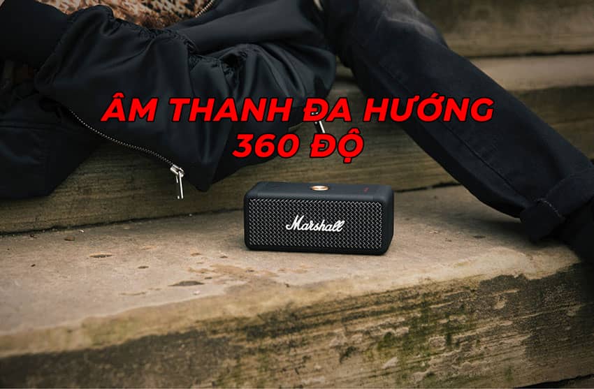 Loa Marshall Emberton - Màu đen (Brass)