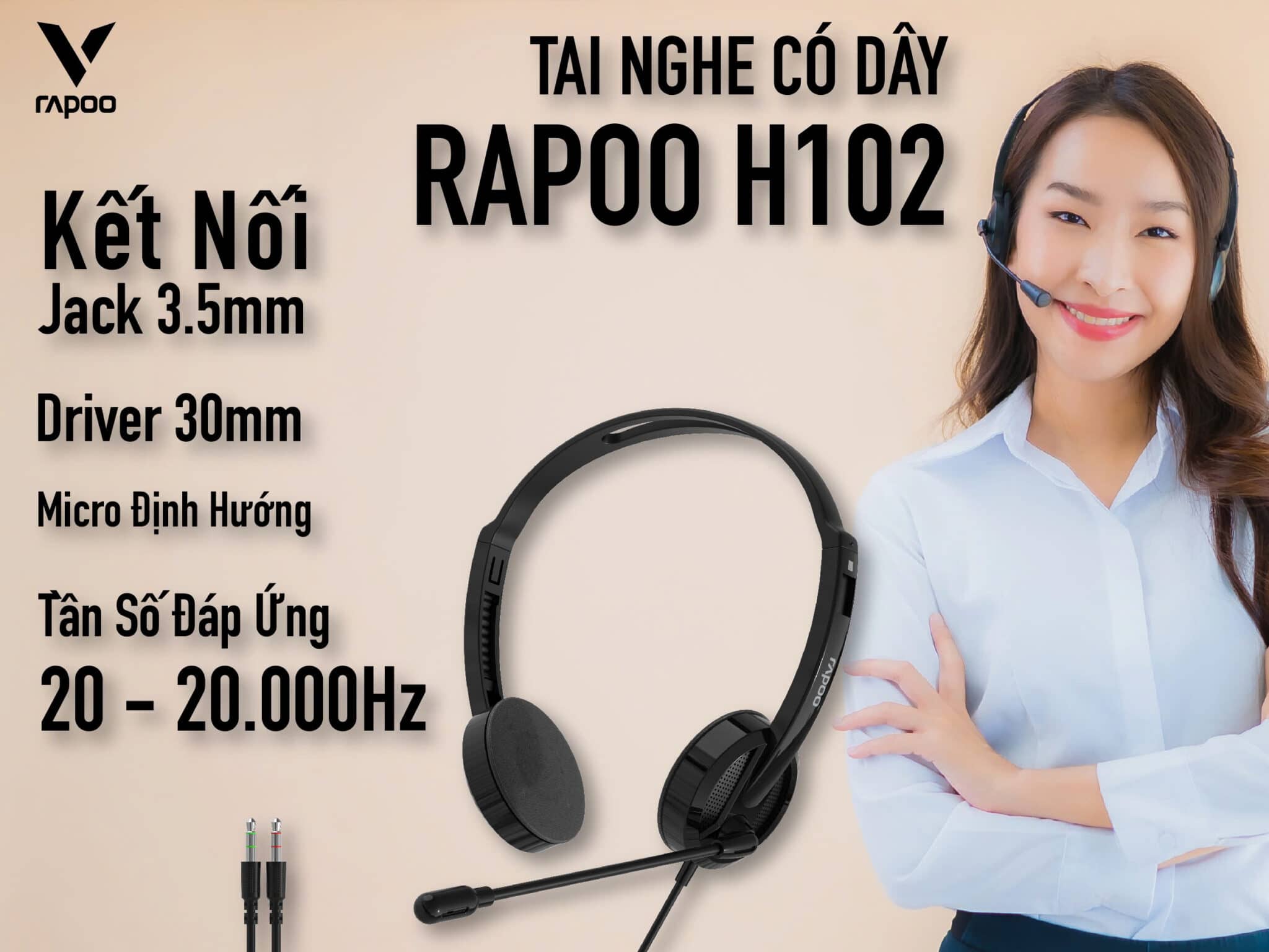 Tai nghe có dây Rapoo H102 1