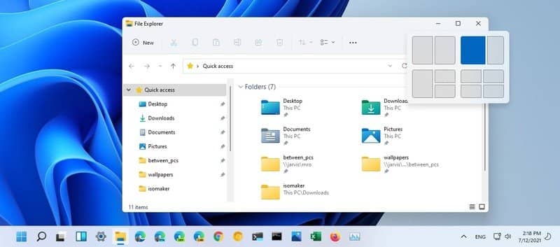 Phím tắt mở menu Snap Layout Windows + Z