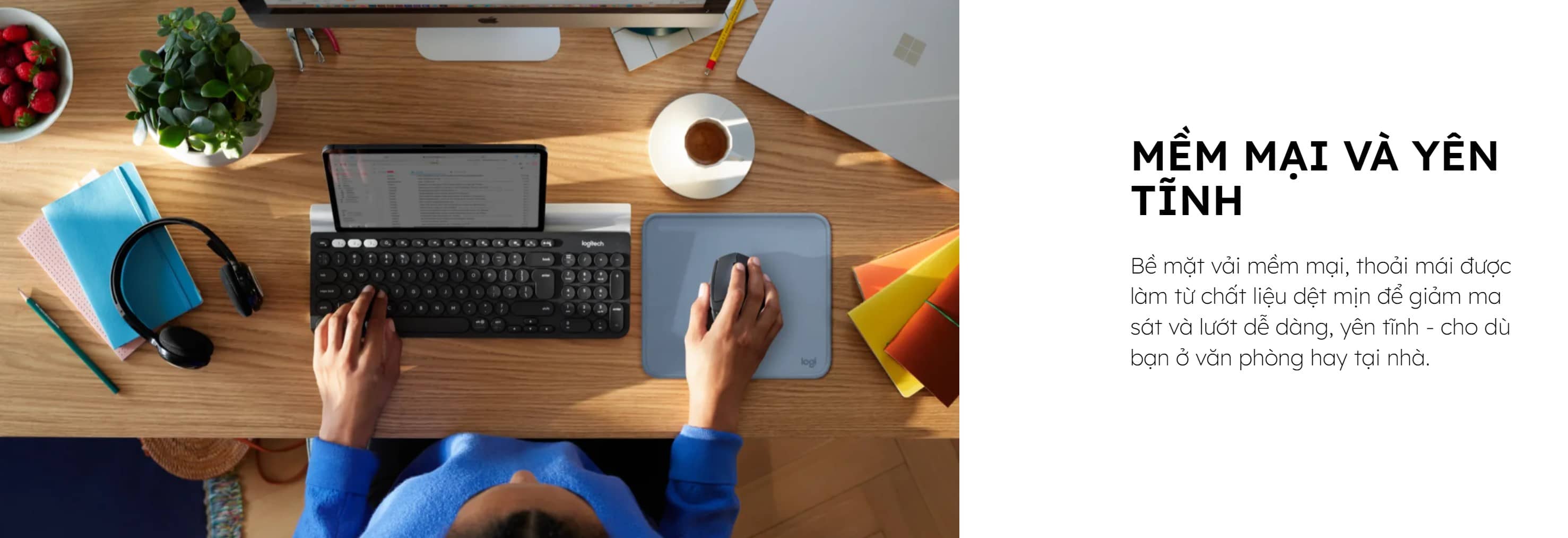 Bàn di chuột Logitech studio series - Đen (956-000031)