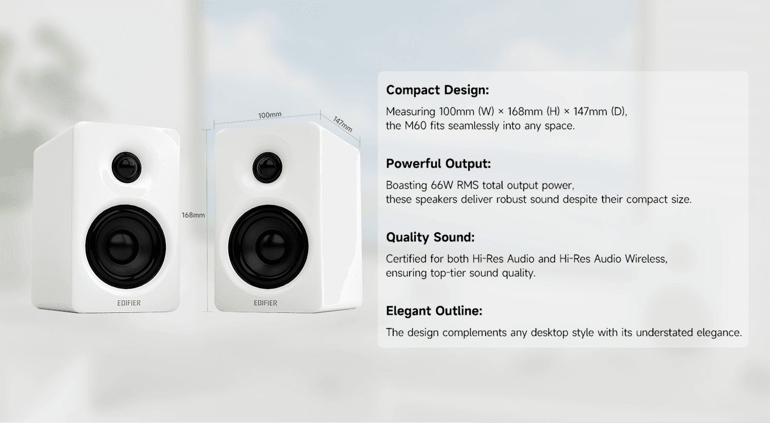 Loa bookshelf Edifier M60 Bluetooth - Màu đen 2