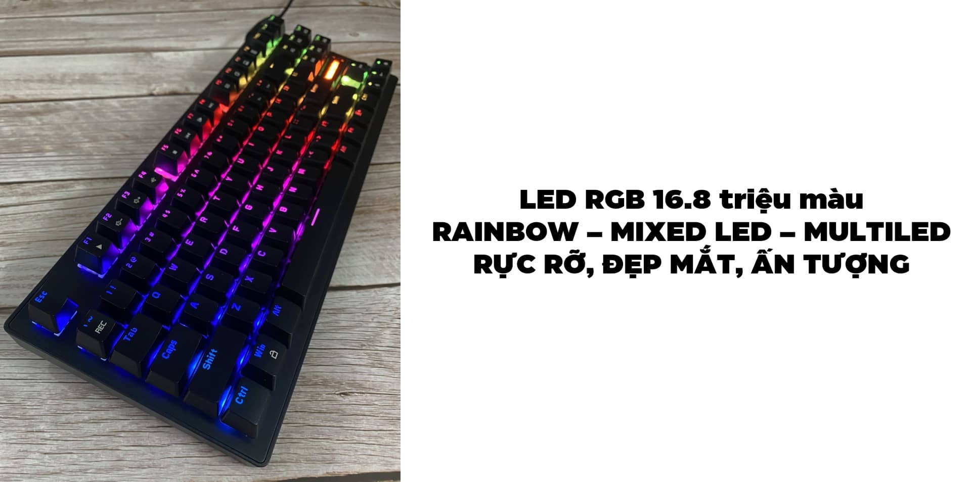 Bàn phím cơ Newmen GE87R (USB/Led RGB)