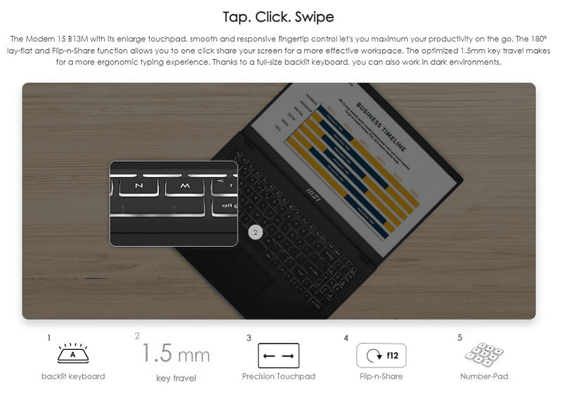 Laptop MSI Modern 15 H (C13M-216VN)