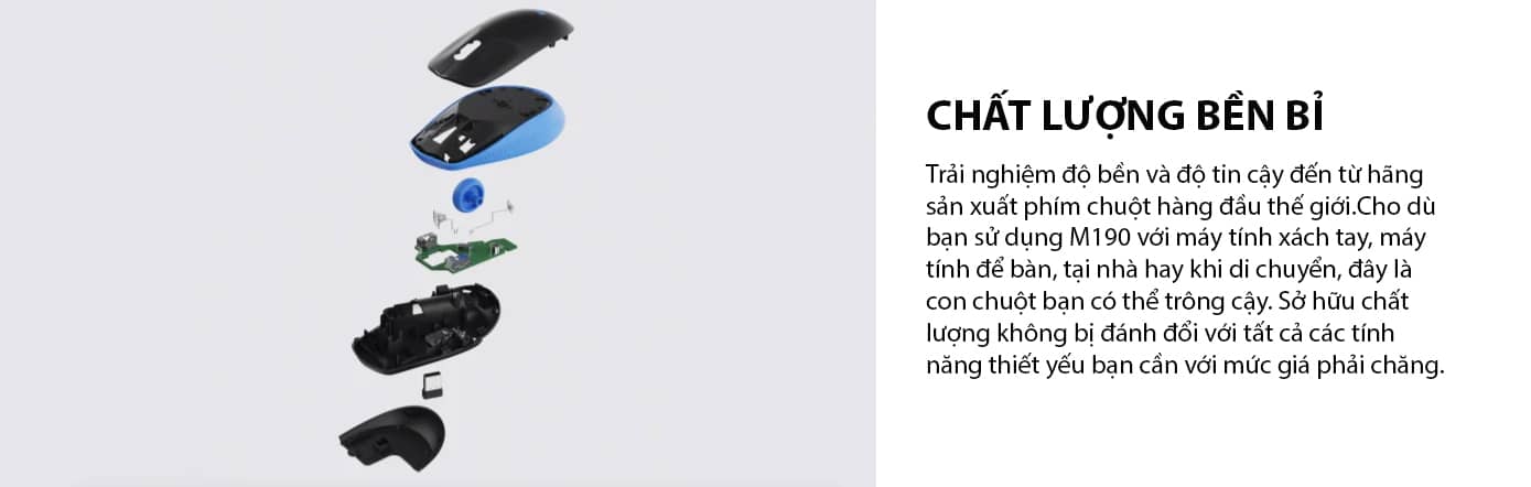 Chuột không dây Logitech M190 đen (910-005913) (USB) 2