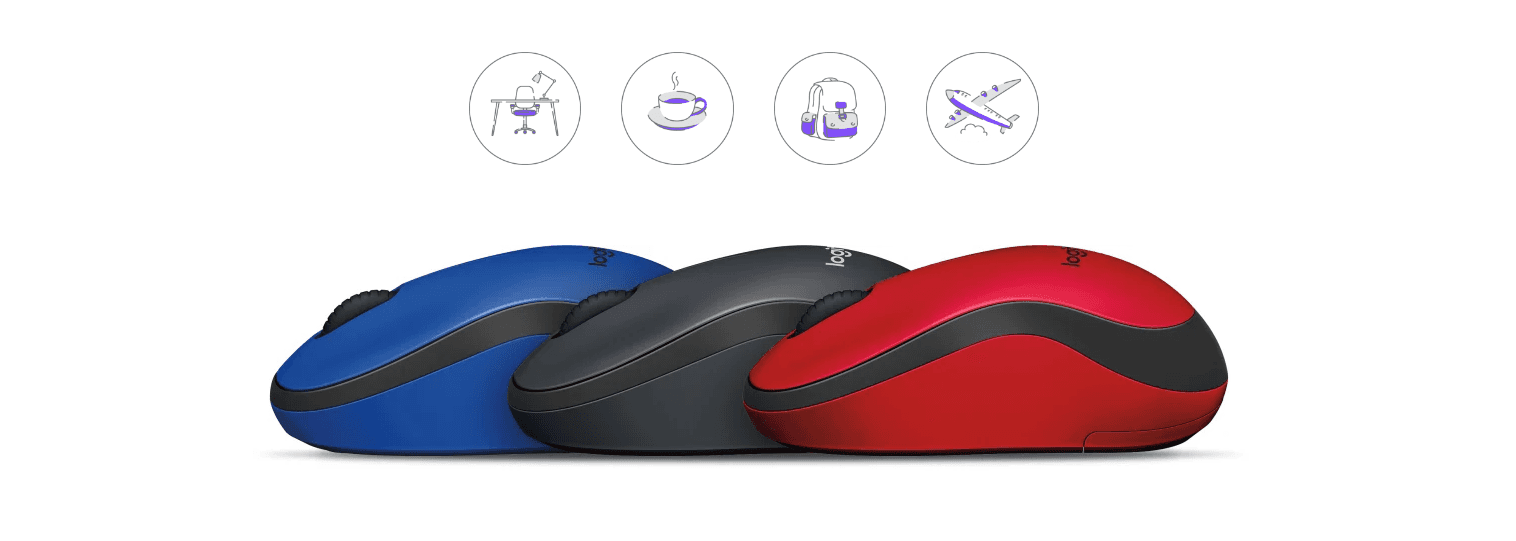 Chuột không dây Logitech M221 đen (USB) 1