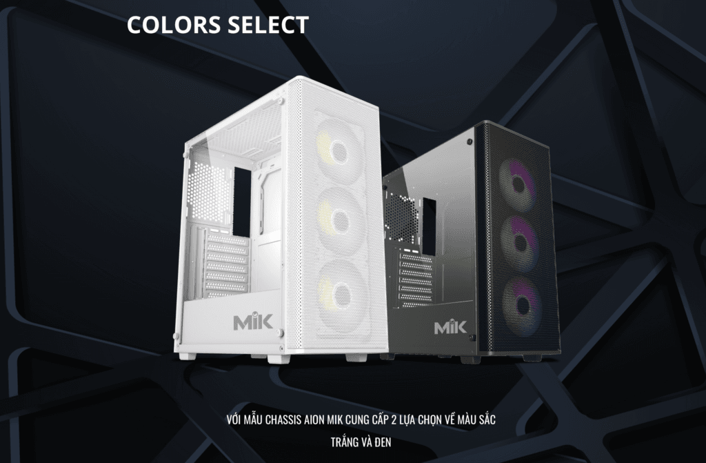 Vỏ Case MIK AION BLACK 3FA (ATX/Mid Tower/Màu Đen/3Fan ARGB)