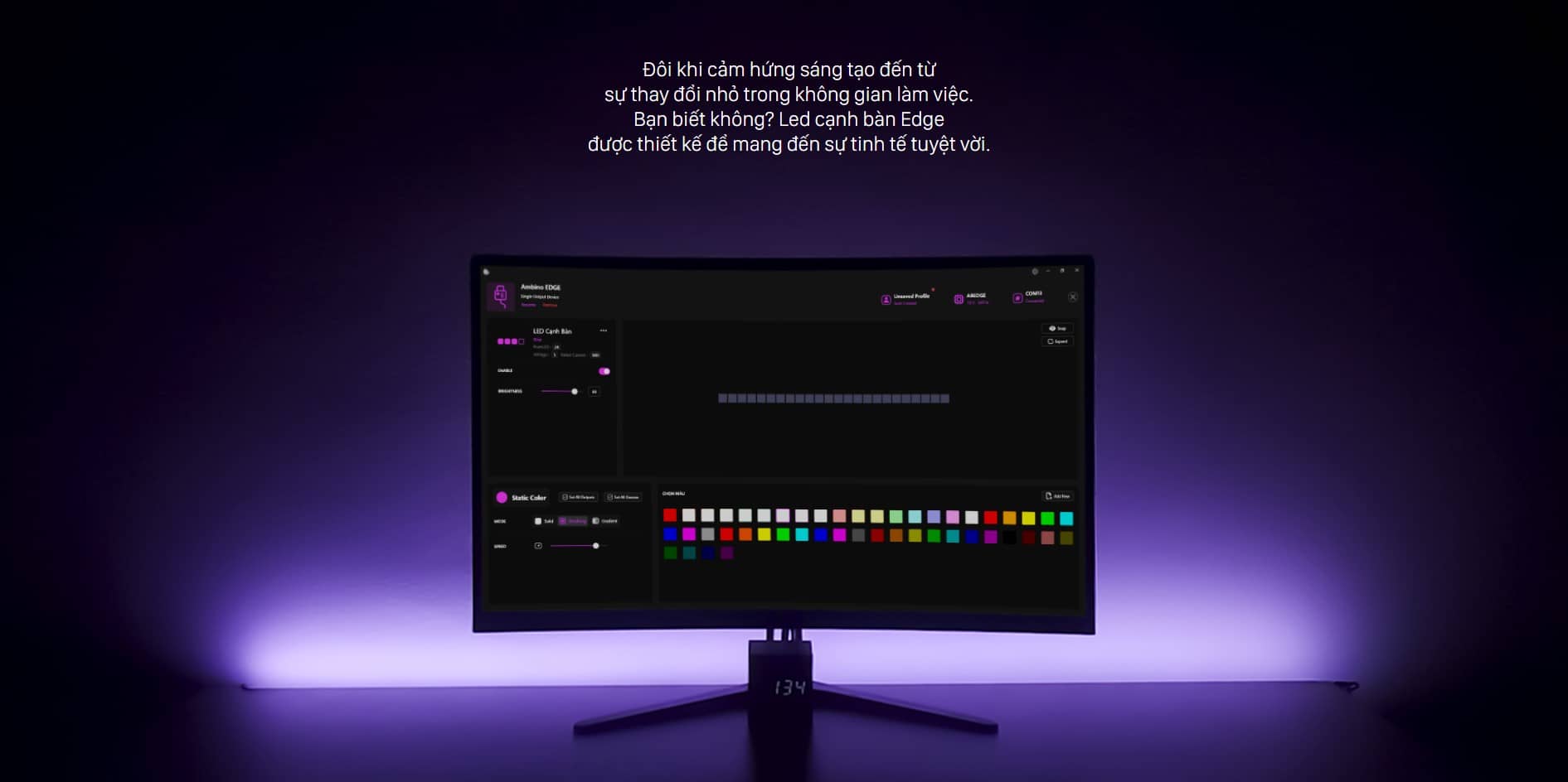 Bộ đèn LED dán cạnh bàn Ambino Edge 
