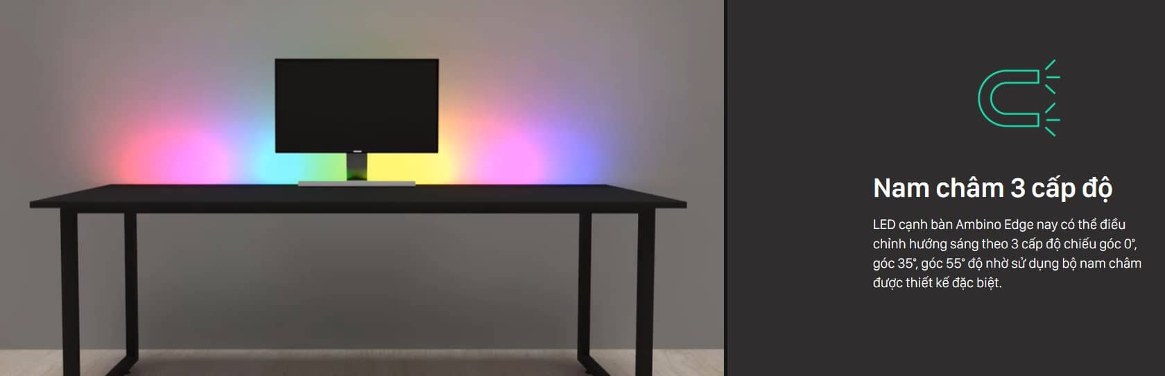 Bộ đèn LED dán cạnh bàn Ambino Edge 