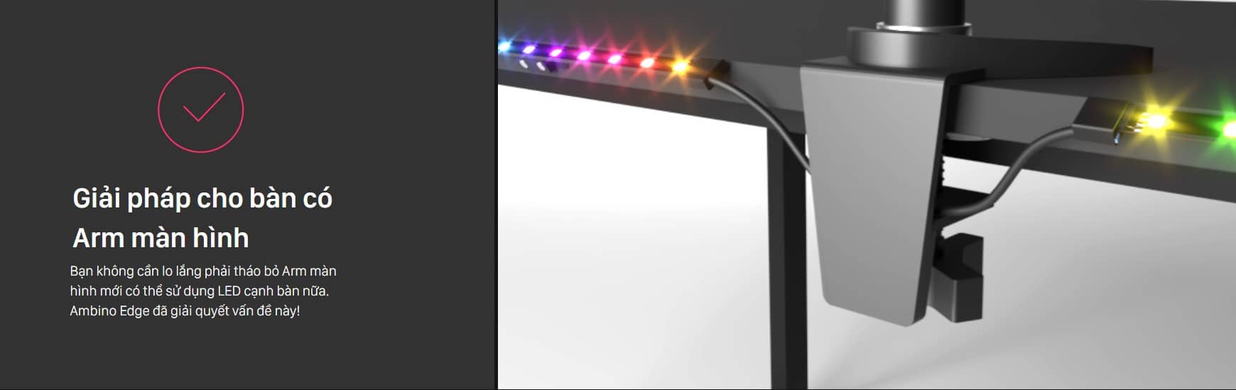 Bộ đèn LED dán cạnh bàn Ambino Edge 