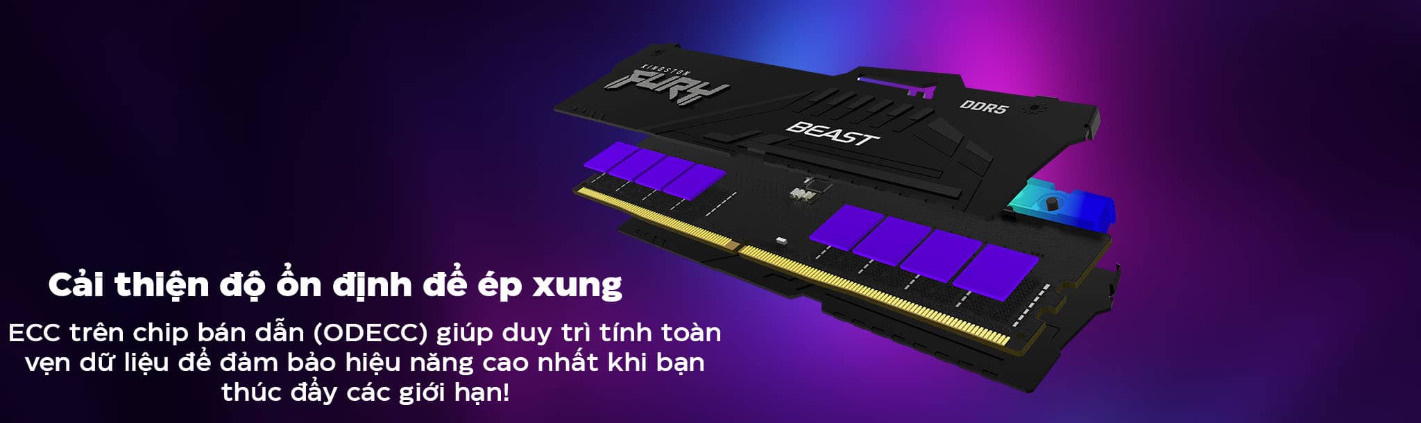 Ram Desktop Kingston Fury Beast RGB DDR5