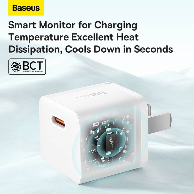 Củ Sạc Baseus GaN5 Fast Charger 1C 20W CN (Mini) White  5