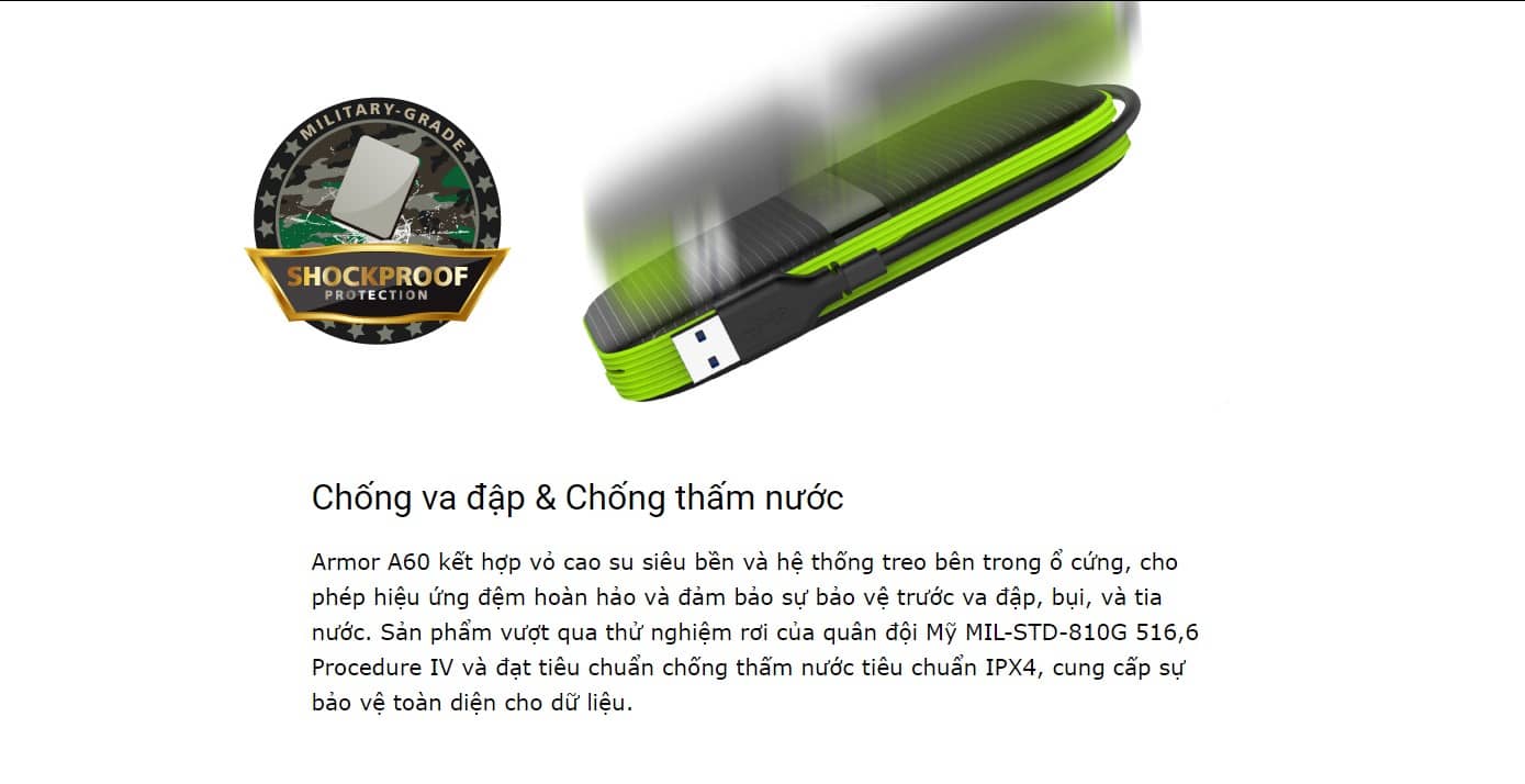 Ổ Cứng Di Động 2.5 inch SILICON POWER ARMOR A60 