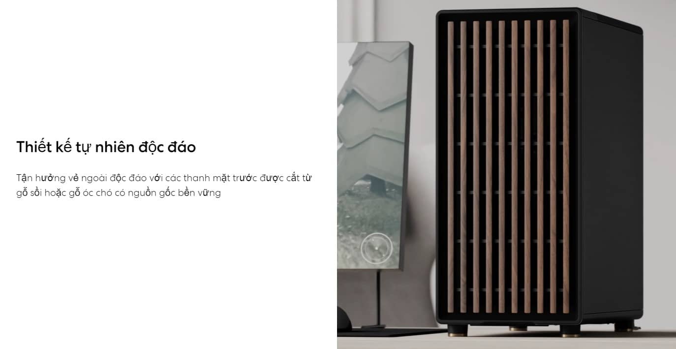 Vỏ Case Fractal Design North Chalk White (ATX/Mid Tower/Màu Trắng) 