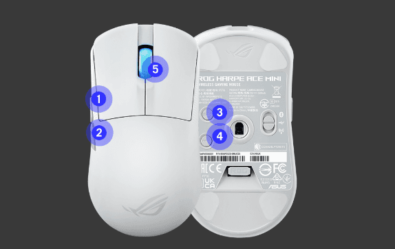 Chuột Gaming Asus ROG Harpe Ace Mini White 13