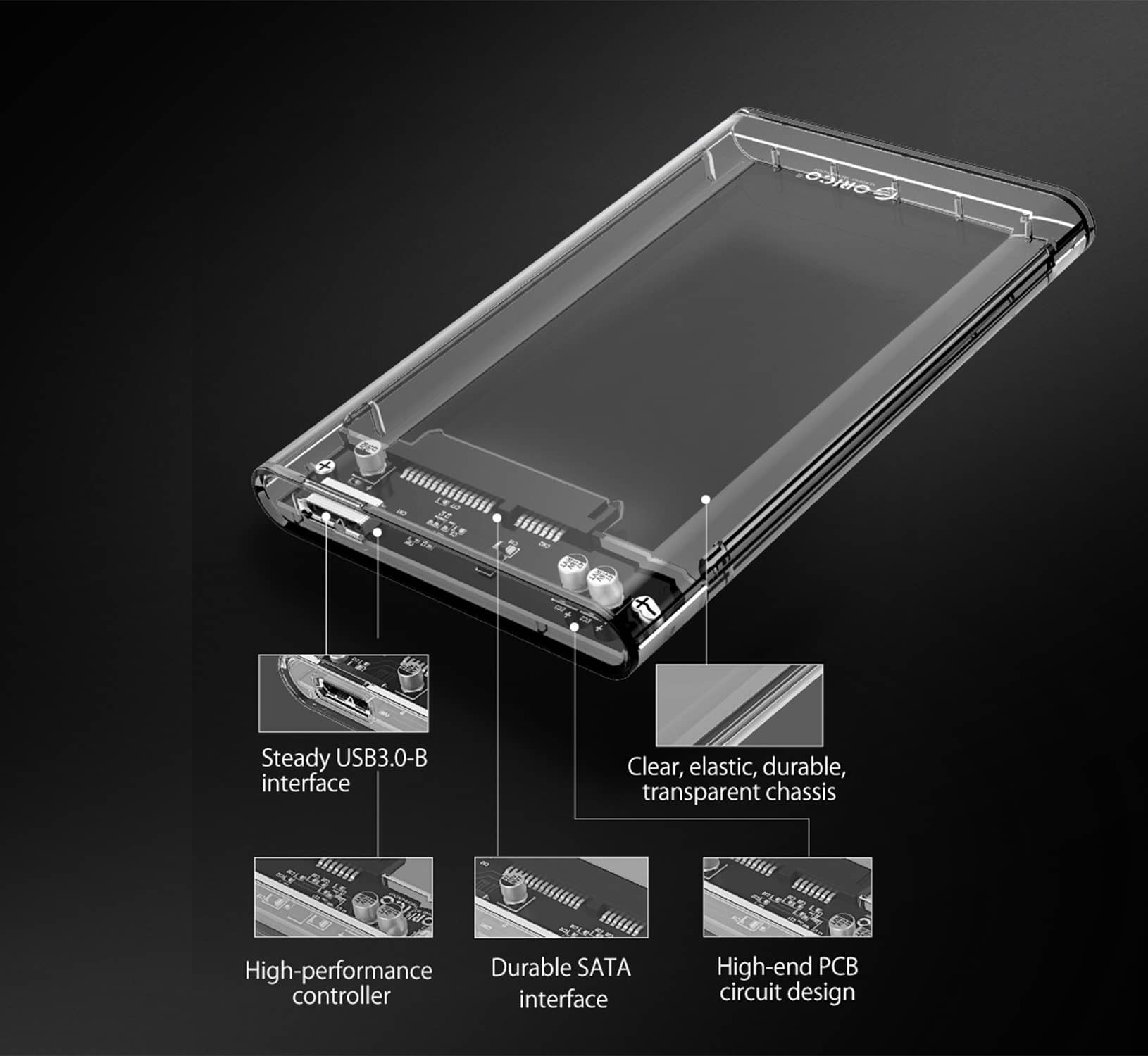 Hộp ổ cứng 2.5" USB 3.1 Gen 2, ORICO 2139U3-CR-EP-HW 2